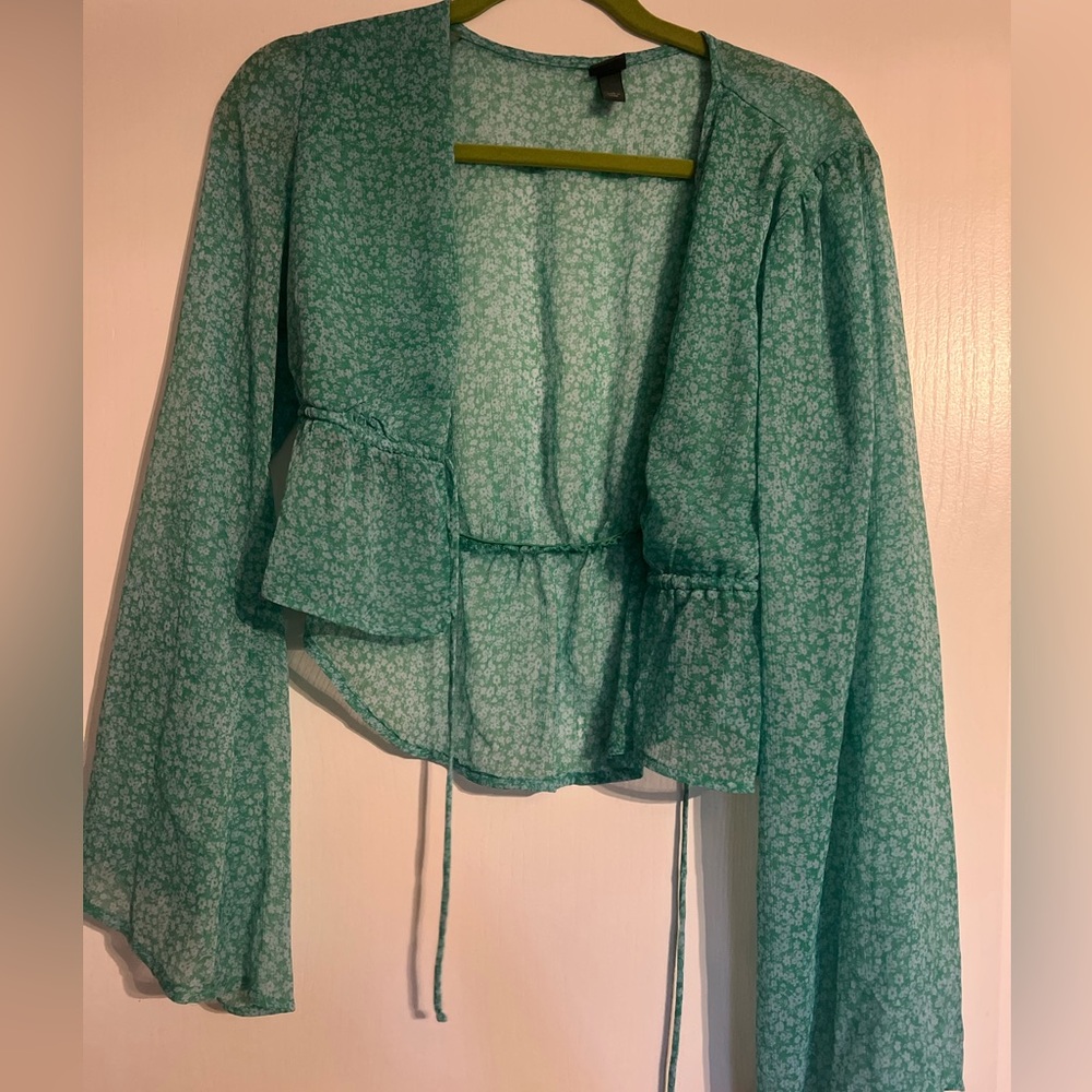 Wild Fable Green Floral Blouse